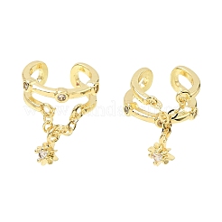 Orecchini da donna con polsino in ottone con micro pavé di zirconi cubici&nbsp;CU-CBAE7DF-28G