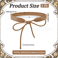 Бант из искусственной кожи обертывается вокруг пояса&nbsp;AJEW-WH20054-086A