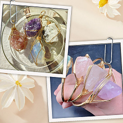 1 нить гальванизированных бусин из натурального кварца&nbsp;G-PA0001-18E