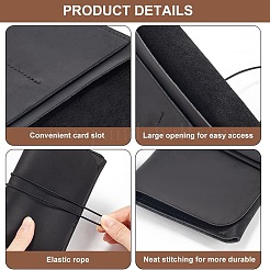 Прямоугольная кожаная обложка для путешествий на паспорт AJEW-WH20007-03B