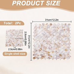 2 шт. листы кабошонов из ракушек&nbsp;AJEW-GO0002-11