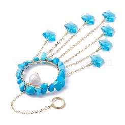 Стеклянные подвески в виде звезд&nbsp;HJEW-JM01247-02