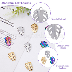 18 шт. подвески из нержавеющей стали 201 двух цветов&nbsp;STAS-DC0013-84