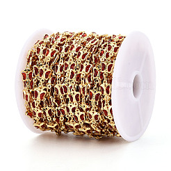 Латунные стеклянные цепочки-подвески в виде бабочек CHC-T018-11D-G