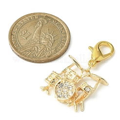 Подвески из сплава со стразами для музыкальных инструментов и нот&nbsp;HJEW-JM01046