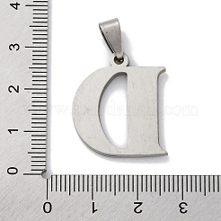 ステンレスペンダント201個  ラインストーン付き  文字L  文字d  25x21x2mm  穴：6x3mm&nbsp;STAS-Q342-53P-D