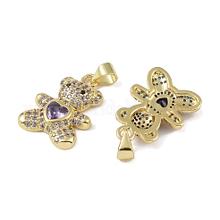 Латунные микро проложить кубического циркония подвески KK-P266-16G