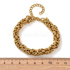 Bracciali con catene bizantine in acciaio inossidabile 304 per donna&nbsp;BJEW-F536-13G