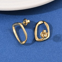 Серьги-гвоздики из нержавеющей стали 304 EJEW-I320-17G