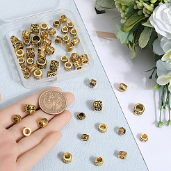 60шт 6 стиля европейские бусины из сплава в тибетском стиле TIBEB-SP0001-06