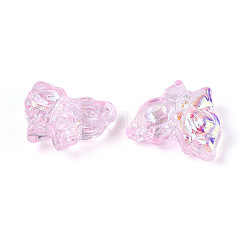 電気メッキ透明ガラスビーズ連売り  蝶  パールピンク  12x15x6mm  穴：0.9mm  約60個/連  23.39~23.62''（59.4~60センチメートル）&nbsp;EGLA-T029-06C