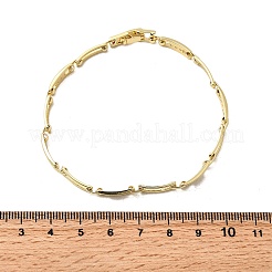 Латунные браслеты-цепочки с микропаве из прозрачных кубических цирконий для женщин BJEW-H630-02G