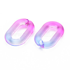 Anelli di collegamento in acrilico trasparente bicolore&nbsp;X-OACR-S036-006A-N08