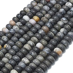 Нити натуральных африканских черных опаловых бусин&nbsp;G-P575-A31-8x5mm