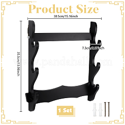 Présentoir mural pour épées en panneau MDF à 3 niveau&nbsp;ODIS-WH0043-256B