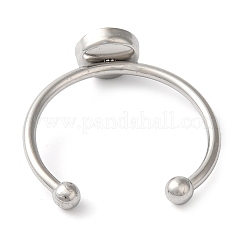 Некорневая нержавеющая сталь 304 с плоским круглым кольцом-оправой STAS-I306-05A-P