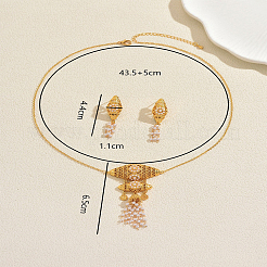 Parures élégantes gothiques en laiton avec pompons en forme de losange et colliers à pendentif pour femmes&nbsp;GH4264