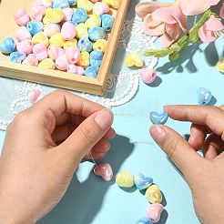 90шт 3 цвета УФ покрытие непрозрачные радужные радужные акриловые бусины PACR-CJ0001-32