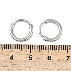 316サージカルステンレスフープピアス  フープノーズリング  プラチナ  13x2mm  内径：8.12mm  ピン：1.11mm（18ゲージ）&nbsp;EJEW-G416-42A-P