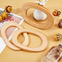 Anses de sac ovales en bois&nbsp;DIY-WH0185-40