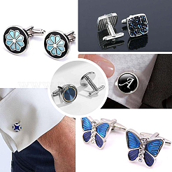 20 шт. мужские запонки из нержавеющей стали 201 с фурнитурой STAS-SC00008-86