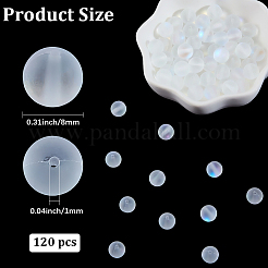 120 шт. синтетические бусины из лунного камня&nbsp;G-PA0001-75B