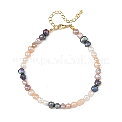 Cavigliere da donna con perle naturali coltivate d'acqua dolce.&nbsp;AJEW-AN00876