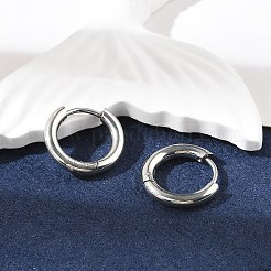 Anlaufgeschützte Creolen aus 201 Edelstahl&nbsp;MAK-R021-15mm