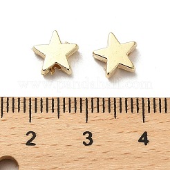 CCBプラスチックビーズ  スター  ゴールドカラー  7.8x8x3mm  穴：1.6mm&nbsp;CCB-A001-04G
