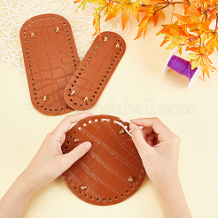 3 fond de sac rond plat en cuir PU de 3 styles&nbsp;FIND-WR0004-43B