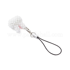 Ремешки для мобильного телефона с головой кролика HJEW-MZ00371