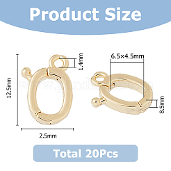 20 шт. латунные раскладывающиеся застежки KK-HS0001-36