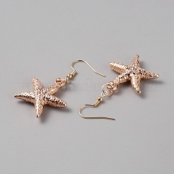 Set mit Bettelarmband aus Seestern aus Eisen&nbsp;SJEW-WH0011-02RG