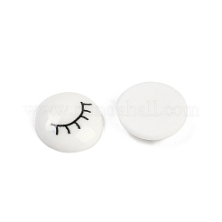 Cabochon in resina rotondi piatti bianchi e neri a forma di cartone animato&nbsp;LS-CRES-Q009-01D