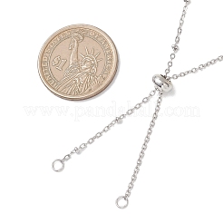 Изготовление ожерелий-слайдеров из кабельной цепи из нержавеющей стали 304&nbsp;AJEW-JB01511-02