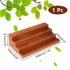 4-stufige Holz-Schmuck-Ohrring-Präsentationsständer&nbsp;ODIS-WH0025-179B-02