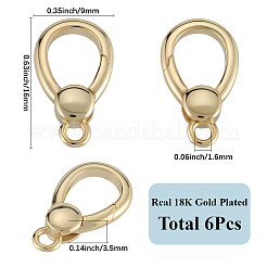 6 шт. латунные пружинные кольца-затворы KK-SC0006-46