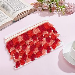 5.47 ярд полиэстеровой кружевной отделки с бахромой в этническом стиле&nbsp;SRIB-CY0001-32B