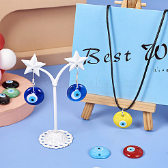 16 шт. 8-х цветные подвески ручной работы в стиле лэмпворк от сглаза&nbsp;LAMP-CW0001-07