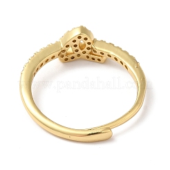 Bagues réglables en laiton plaqué zircone cubique avec lettres arabes pour femmes&nbsp;RJEW-S407-10G-01