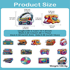 26шт 13 стиля непрозрачные акриловые подвески&nbsp;OACR-CJ0002-15