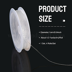 4 рулон круглой кристаллической эластичной нити&nbsp;EW-TA0001-09D
