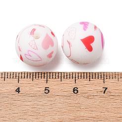 Perles en silicone imprimées écologiques de qualité alimentaire&nbsp;SIL-A013-01A-15