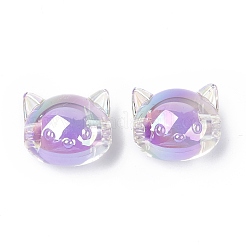 УФ-покрытие радужными переливающимися акриловыми бусинами&nbsp;X-OACR-H015-05