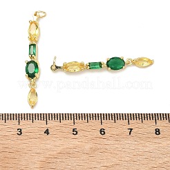 Pendentifs avec zircon cubiques à micro-pavés en laiton&nbsp;KK-H259-12C-G02