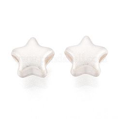 Матовые бусины из стерлингового серебра 925 пробы STER-T008-33S