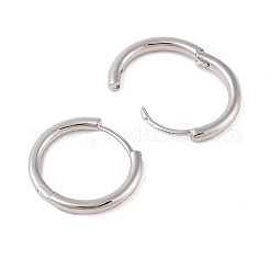 真鍮リングフープピアス  プラチナ  18x2mm&nbsp;EJEW-Q385-01A-P