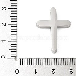 304ステンレスペンダント  クロス  ステンレス鋼色  27x20x4mm  穴：3mm&nbsp;STAS-K311-10C-P