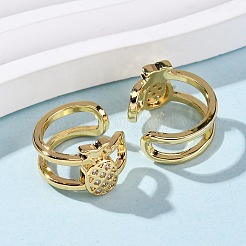 Серьги-манжеты из циркония EJEW-D328-06G-01