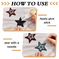 4 шт. 4-цветные заплатки из фетра и страз&nbsp;PATC-MA0001-47